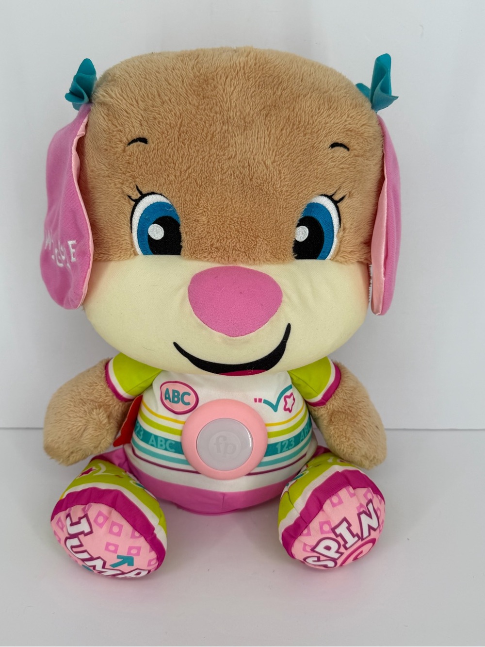 Fisher-Price Toddler Learning Toy Laugh & Learn Puppy Dog So Big Sis Plush Toy